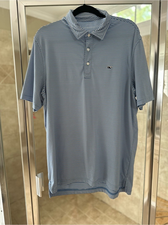 Vineyard Vines Other - Vineyard Vines Light Blue & White Narrow Stripe Polo